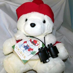 1995 Santa Bear with Original Bag Binoculars Booklet Conservation Corps Dayton